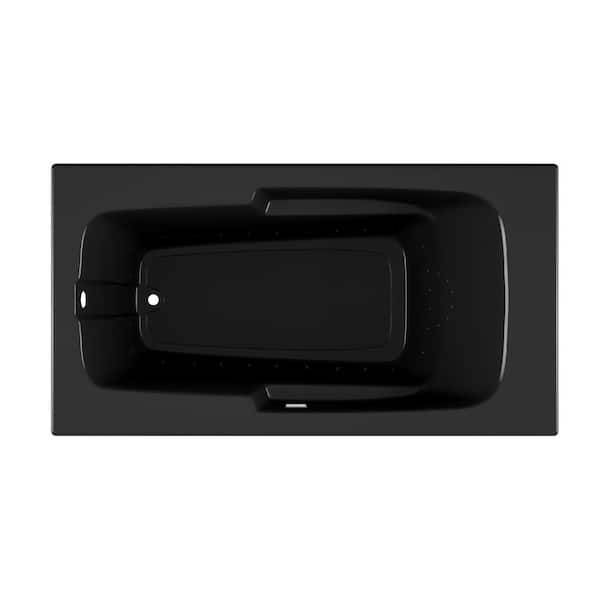 JACUZZI Cetra 60 in. x 32 in. Rectangle Pure Air Bathtub with Left Drain in Black