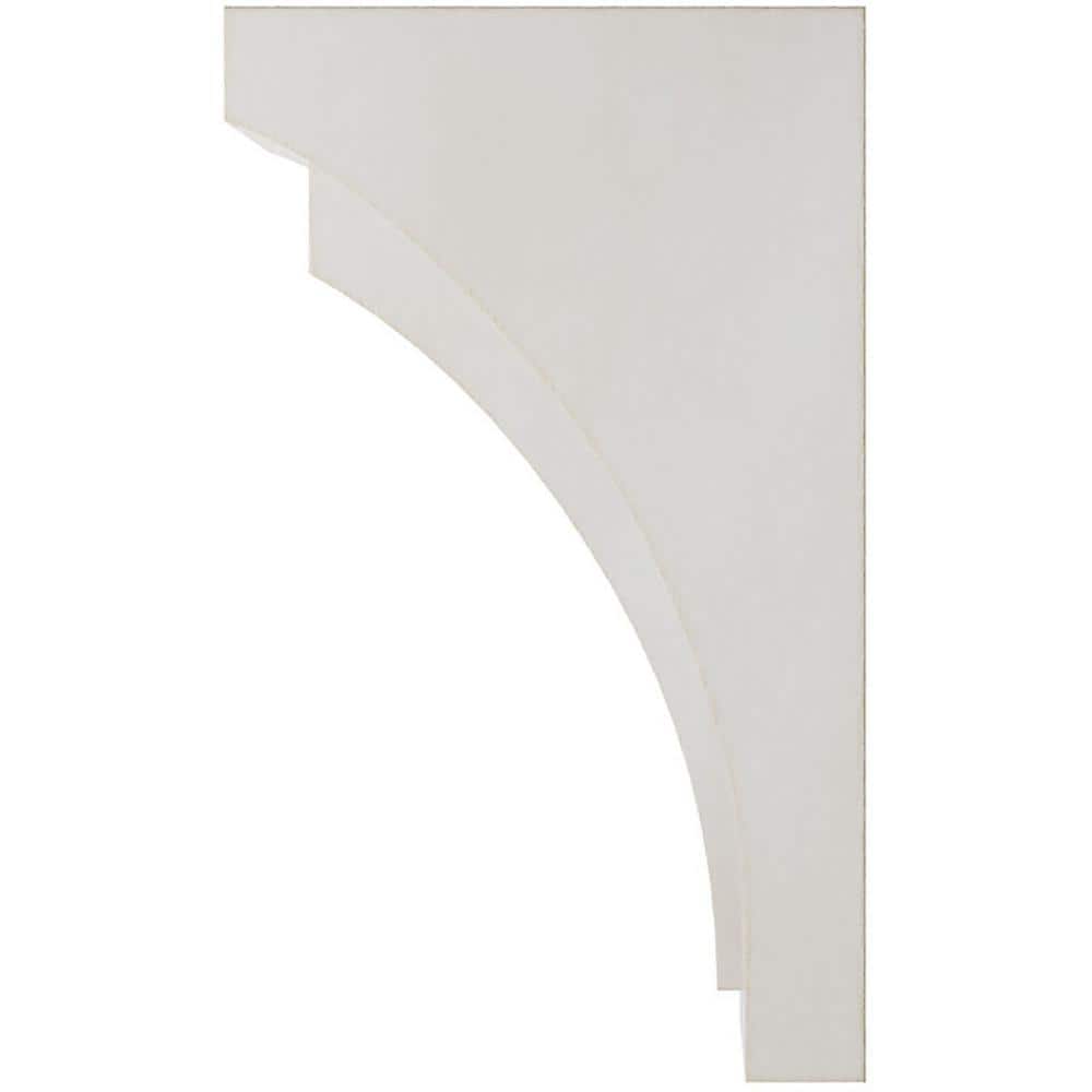 Chalk Dust White Vintage Rubberwood Corbel, 8" Height