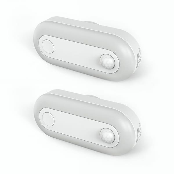 6-Pack 1W Plug-in Motion Sensor Night Light Oval Track Design with White Finish, 3000K, 3-Adjustable Modes