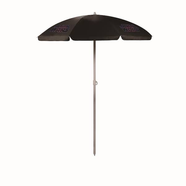 5.5 ft. Star Wars Logo Black Portable Beach Umbrella