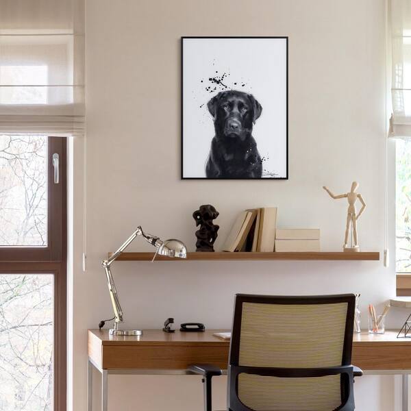 Empire Art Direct Labrador Retriever Black and White Pet Paintings on  Printed Glass Encased with a Gunmetal Anodized Frame AAGB-JP1037-2418 - The  Home Depot