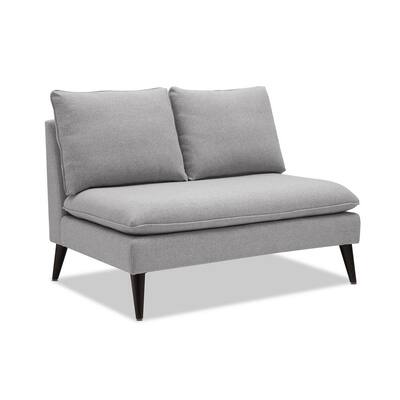 Vera 48.5 in. Light Gray Upholstered Modern Settee