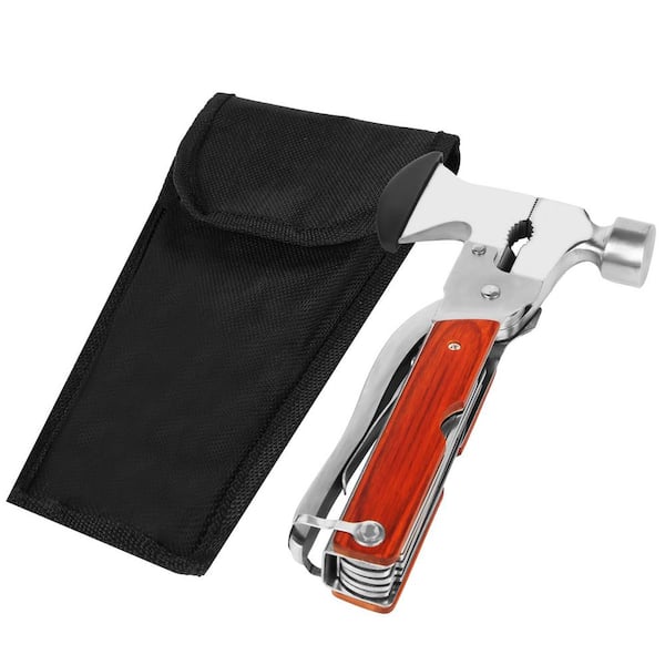 Movisa Outdoor Survival Multitool 7in Folding Multifunctional Axe Hammer Plier Knife Tool Camping