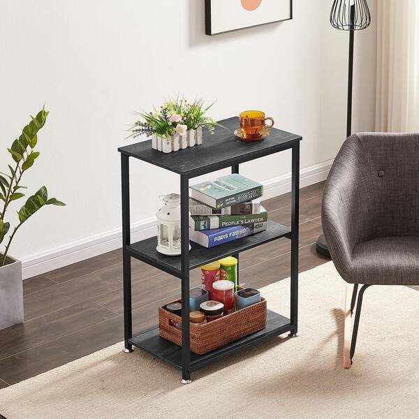 VECELO 13.8 in. W x 21.6 in. D x 30 in. H 3-Tier Deep Gray