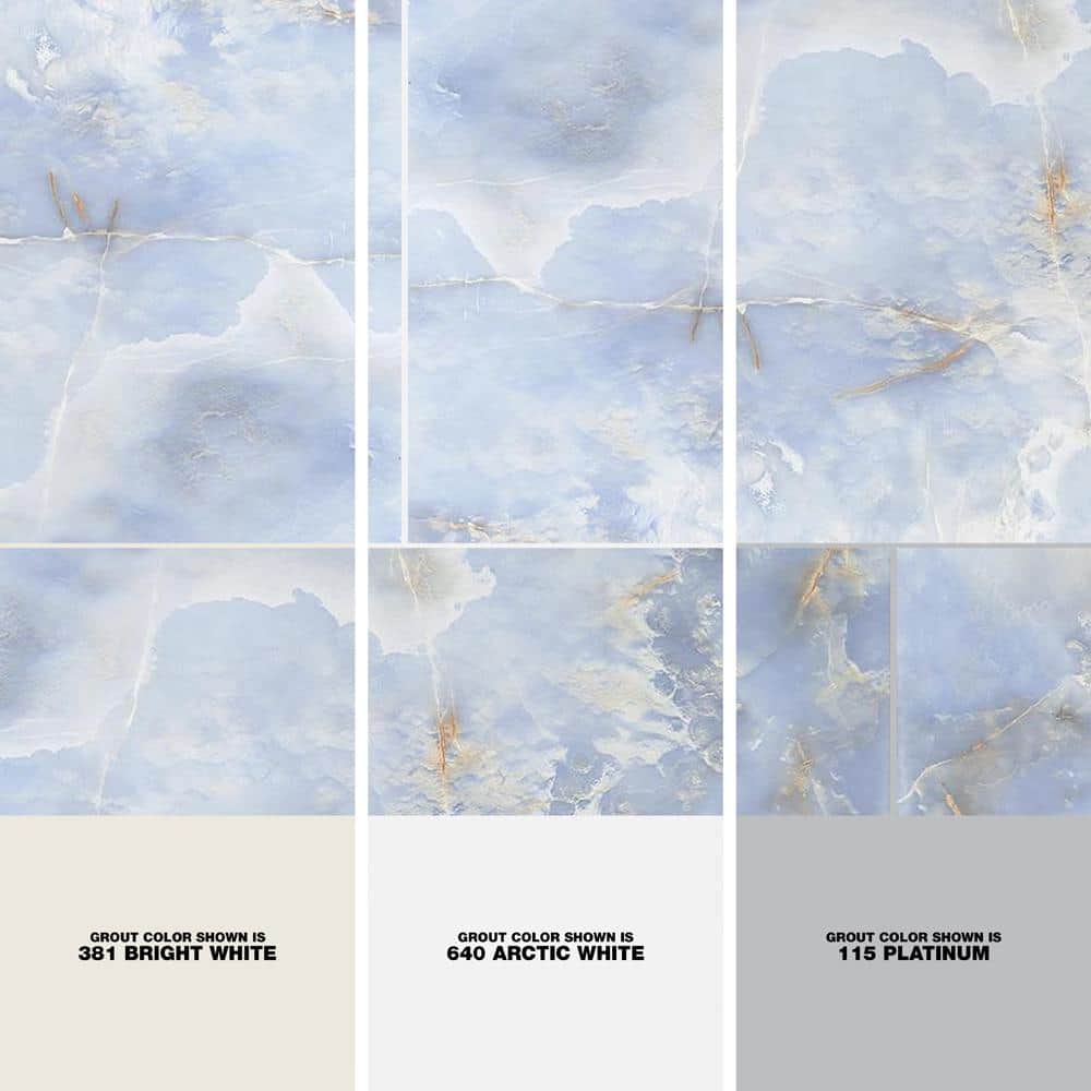Selene Blue Onyx 24" x 48" Polished Porcelain Tile