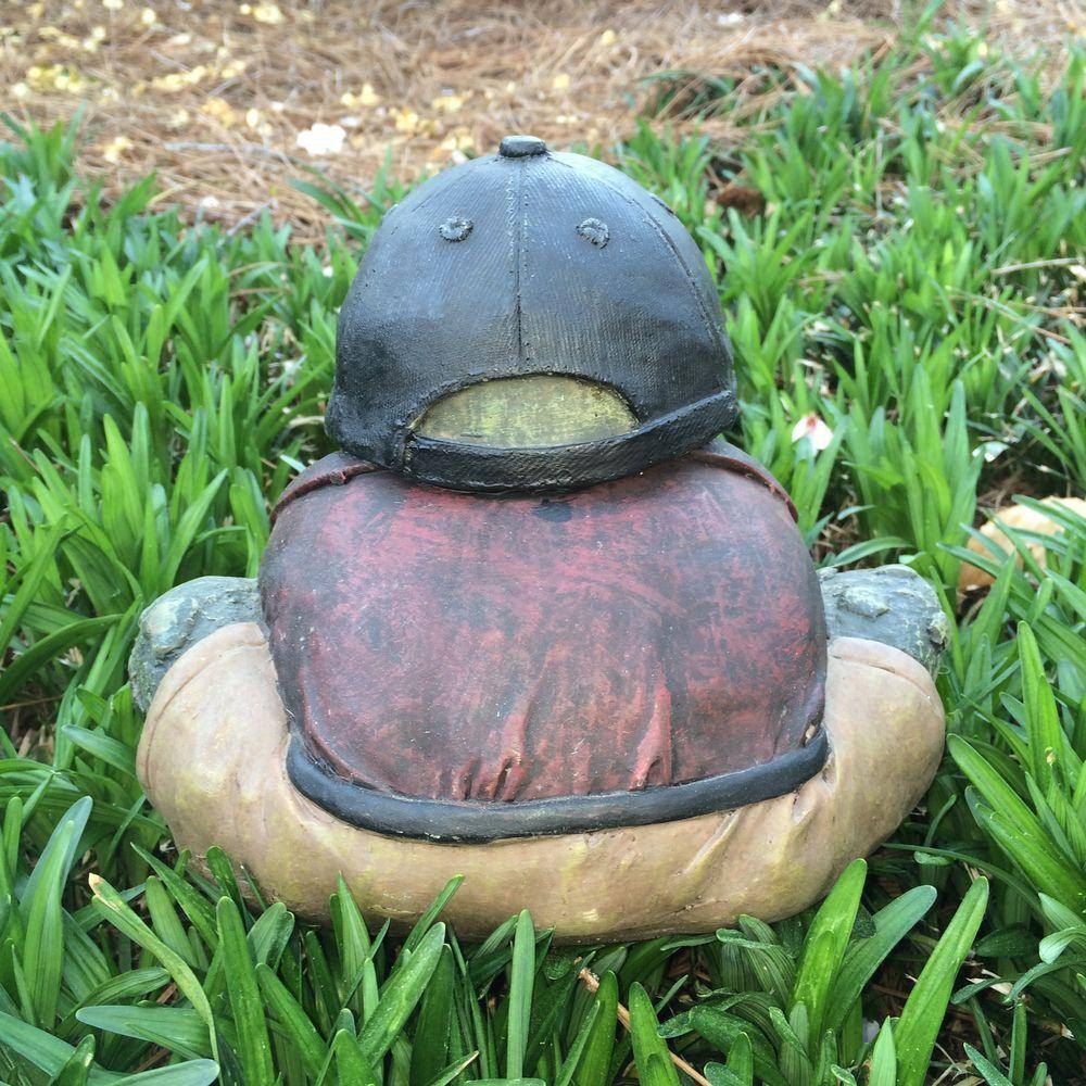 Natural Green Resin Golfing Toad Garden Statue