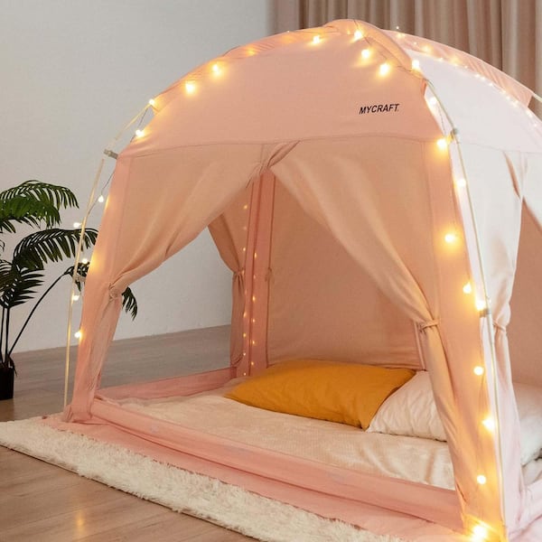 Zeus & Ruta Pink Camping Tents Privacy Dream Tent Light