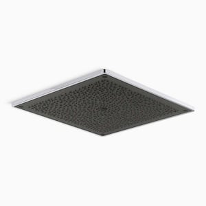 Real Rain 1-Spray Patterns 2.5 GPM 19 in. Ceiling Mount Fixed Shower Head in Thunder Grey