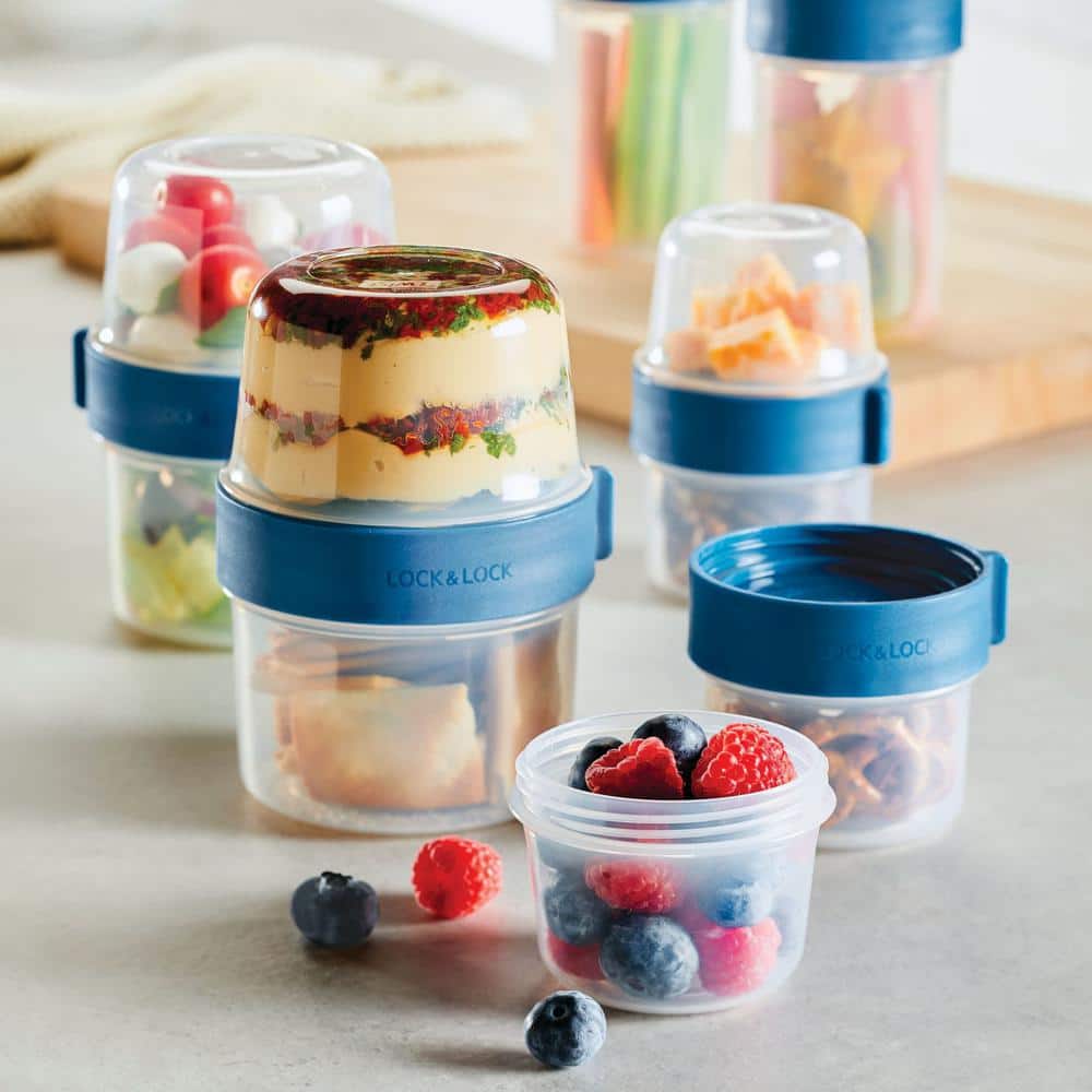 Clear BPA-Free Twist Lock Food Storage Container Set, 12-Piece