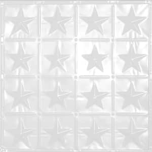 Pattern #36 in Bright White Satin 2 ft. x 2 ft. Nail Up Tin Ceiling Tile (20 sq. ft./Case)