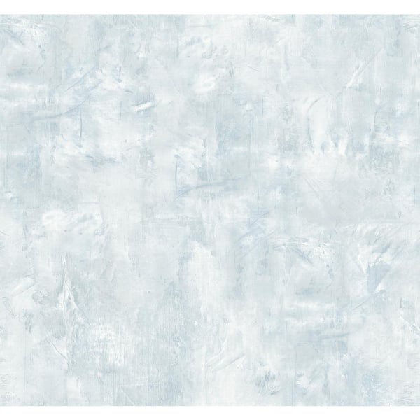 Seabrook Designs 60.75 sq. ft. Powder Blue Rustic Stucco Faux Paper ...