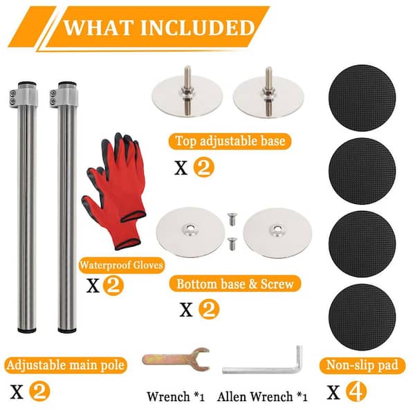 Numhew Undermount Sink Repair Kit with Adjustable Steel Brackets