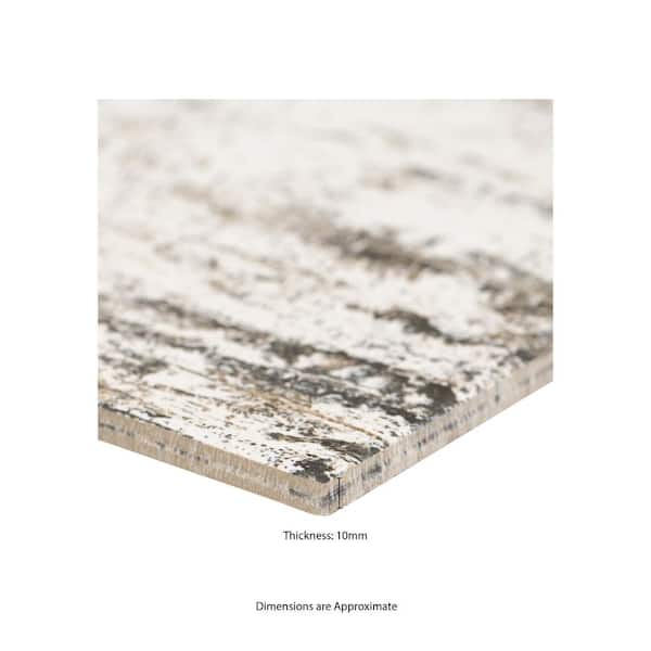 Traditional Whetherwere MORLEY アイボリー MSI Perry Antique White Glossy Ceramic Square Tile 4 in. x 4