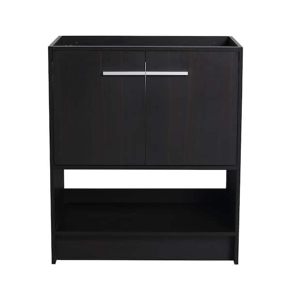 30 in. Bath Vanity Cabinet Without Top in Dark Oak Unassembled