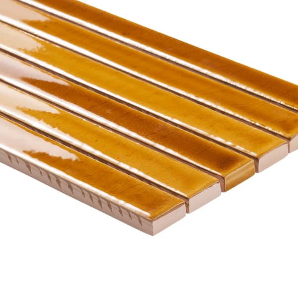 Ivy Hill Tile Vistaio Mustard Yellow 5.27 in. x 17.71 in