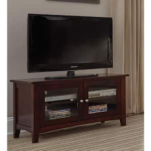 Shaker Cottage 36 in. Espresso Particle Board TV Stand Fits TVs Up to 55 in. with Adjustable Shelves