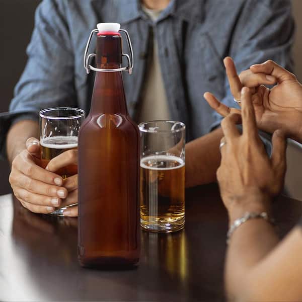 12 oz Beer Bottles - Amber Glass - Case of 24