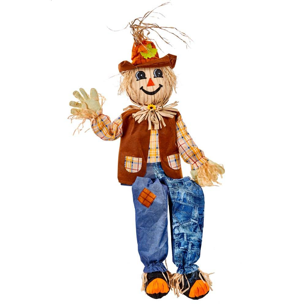 Worth Imports 60 in. Sitting Scarecrow