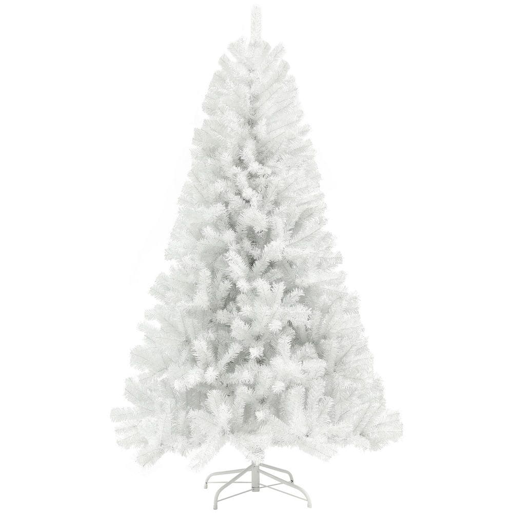 9 ft. Tall Artificial Christmas Tree, Unlit Xmas Tree with 2132 Branch Tips, Auto Open, Steel Base, Holiday Decor, White price history on PriceWatchPro