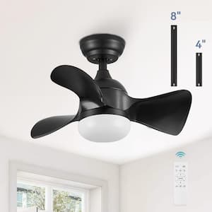 23 in. Indoor Black Smart LED Small Ceiling Fan with Lights and Remote Control
