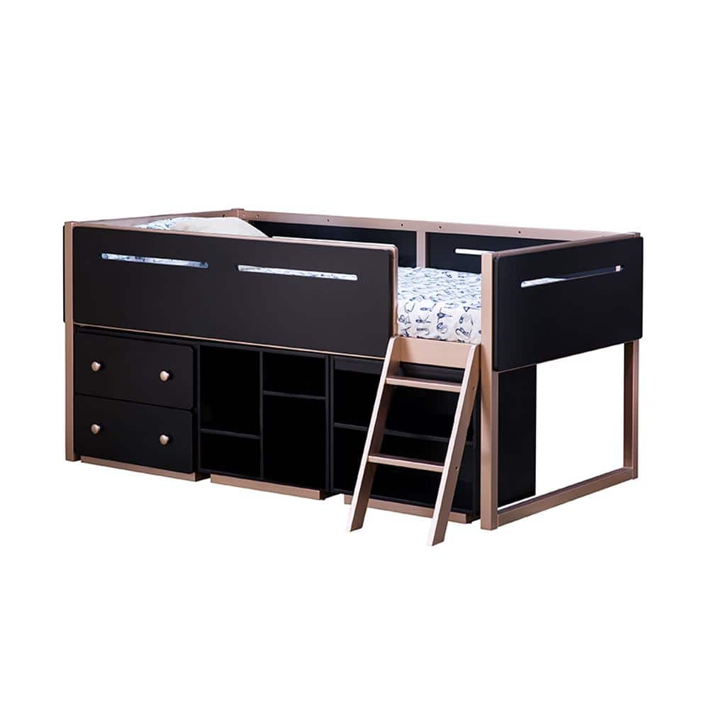 Acme Furniture Jason II Gray Twin Loft Bed 37445 The Home Depot