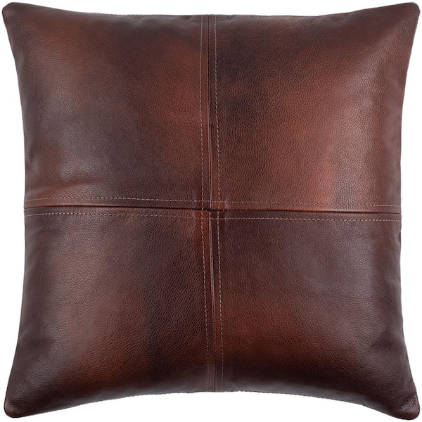 Artistic Weavers Rico Brown Solid Polyester 20 in. x 20 in. Throw Pillow