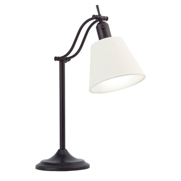 OttLite 16 in. Antiqued Bronze Desk Lamp