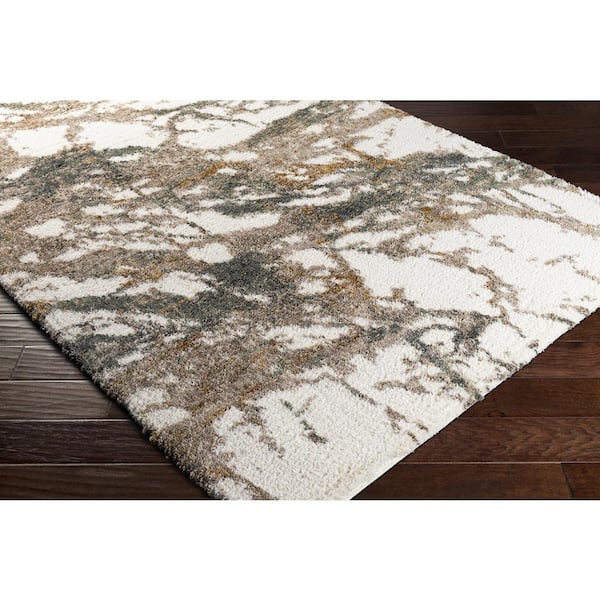 Celestial Shag Gray Modern 7 ft. x 9 ft. Indoor Area Rug