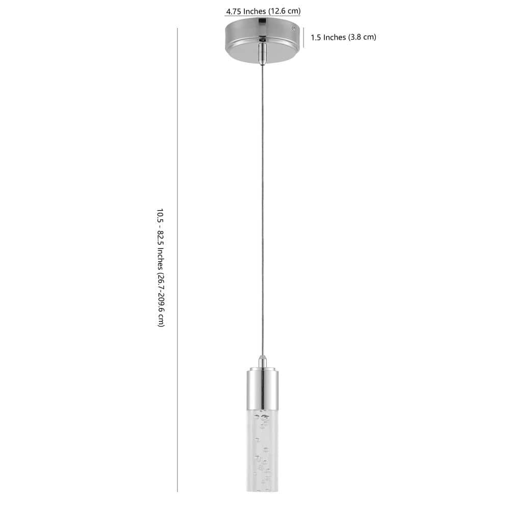 Bolha 4.75" Chrome Acrylic LED Pendant Light