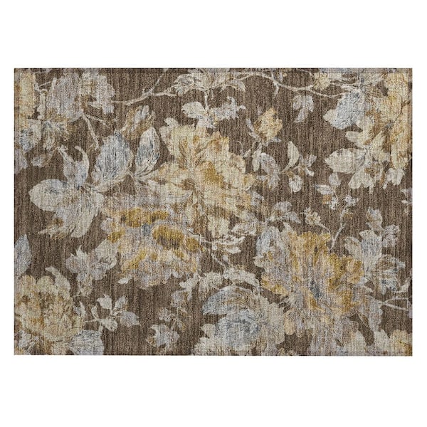 Chantille Machine Washable Indoor/Outdoor Abstract ACN3063 Chocolate 2 ft. x 3 ft. Accent Rug