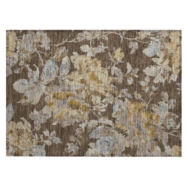 Chantille Machine Washable Indoor/Outdoor Abstract ACN3063 Chocolate 3 ft. x 4 ft. Area Rug