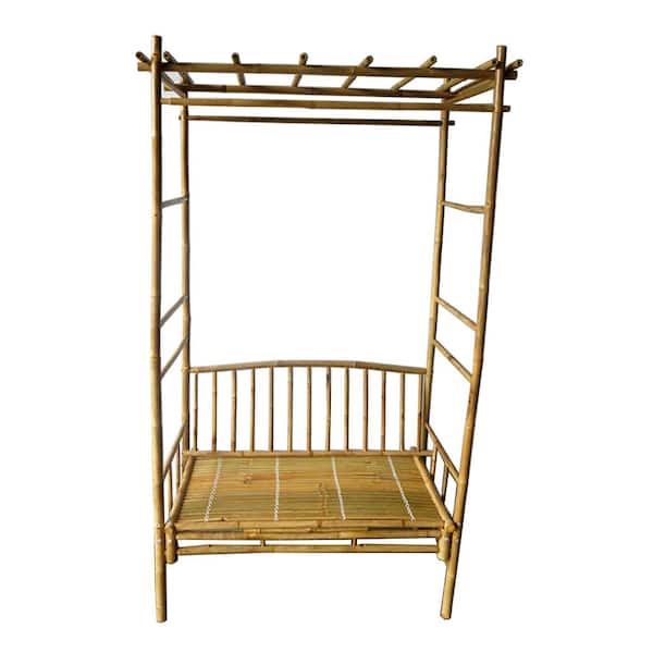 MGP 84 in. H x 54 in. W Seated Bamboo Arbor