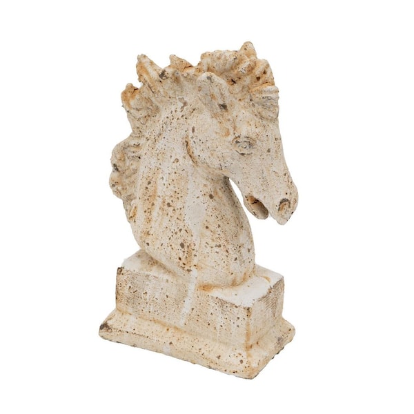 4.3 in. White Cement Garden Statue