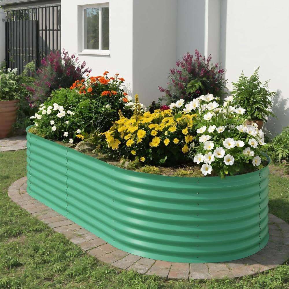 4x2x2 ft Galvanized Raised Bed, Green, Open Base, Rust-Resistant, Flowers/Herbs/Veggies price history on PriceWatchPro