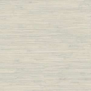 Grassweave Light Grey Imitation Grasscloth Textured Paper Pre-Pasted Wallpaper