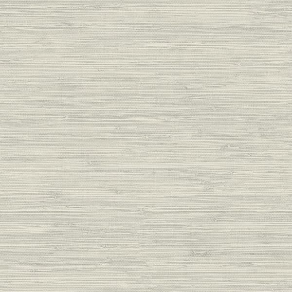 Chesapeake Grassweave Light Grey Imitation Grasscloth Textured Paper Pre-Pasted Wallpaper