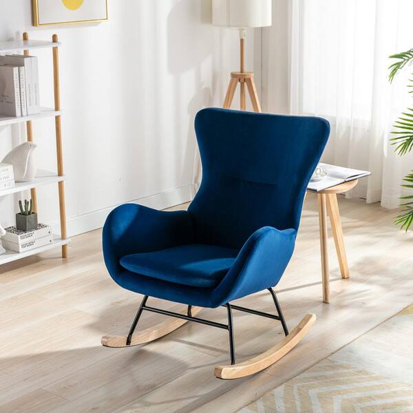 blue velvet rocker