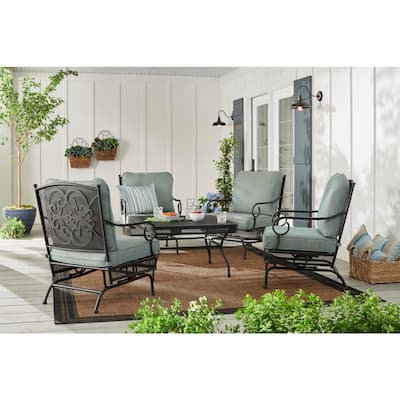 Fade Resistant Hampton Bay Patio Conversation Sets Outdoor Lounge Furniture The Home Depot