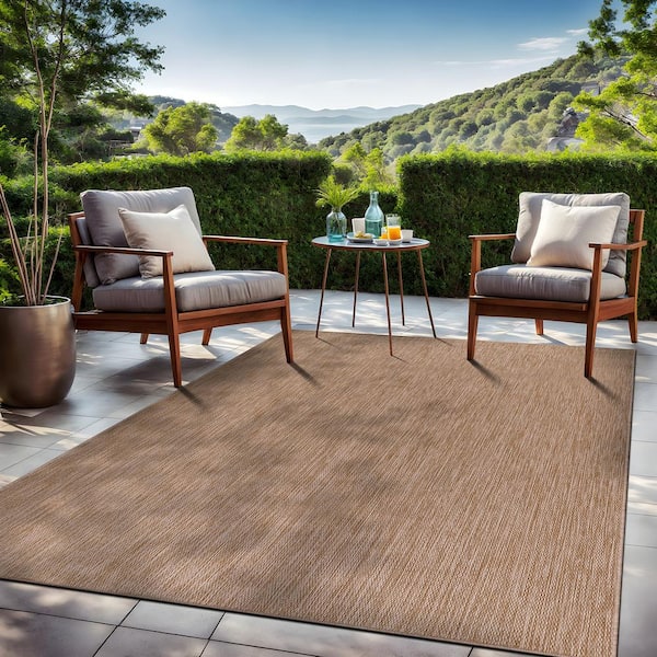 Beverly Rug 6 X 9 Jute Aloha Washable Solid Indoor Outdoor Area
