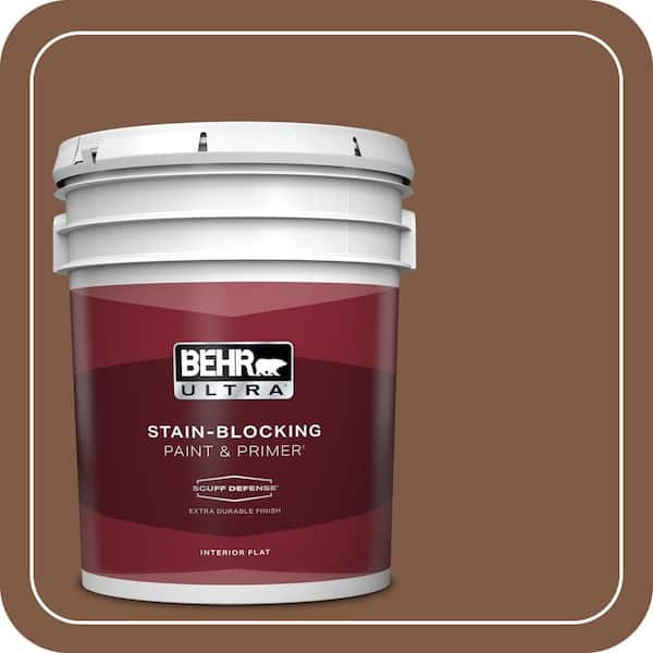 BEHR ULTRA 5 gal. #T12-2 Stagecoach Extra Durable Flat Interior Paint & Primer