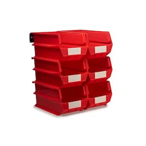 20.25 in. H x 16.5 in. W x 14.75 in. D Red Plastic 6-Cube Organizer