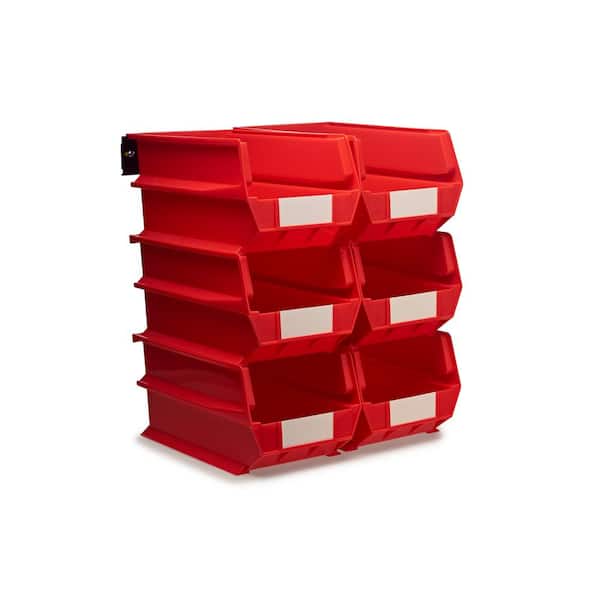 Triton Products 20.25 in. H x 16.5 in. W x 14.75 in. D Red Plastic 6-Cube Organizer