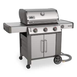 Genesis II S-315 3-Burner Natural Gas Grill in Stainless Steel with Built-In Thermometer