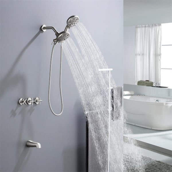 In-Wall Tub and Shower - Stick Handle; with 3-Setting Shower Head Ceramic  Valve System in Chrome 25275-LA