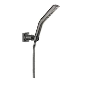 3-Spray Patterns 1.75 GPM 1.81 in. Wall Mount Handheld Shower Head with H2Okinetic in Lumicoat Black Stainless