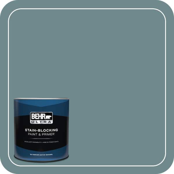BEHR ULTRA 1 qt. #PPU13-06 Polaris Blue Satin Enamel Exterior Paint & Primer