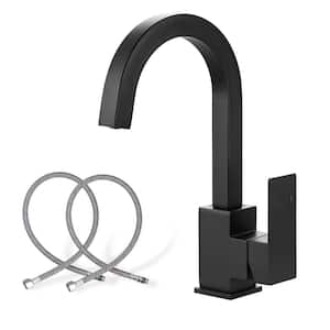 Single-Handle Bar Faucet Deckplate Not Included in Matte Black