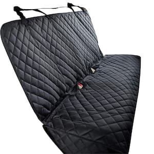 Hibiscus Dog Hammock Back Seat Cover for Car Truck SUV Black 