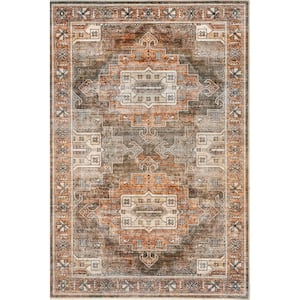 Emerson Brown 4 ft. x 6 ft.  Medallion Area Rug