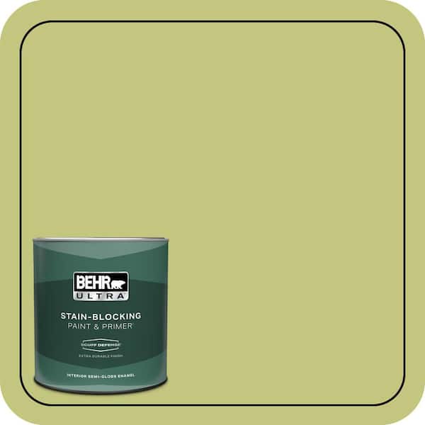 BEHR ULTRA 1 qt. #P360-4 Soda Pop Extra Durable Semi-Gloss Enamel Interior Paint & Primer